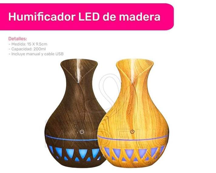 HUMIFICADOR LED DE MADERA